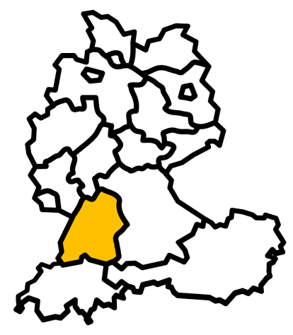 Landkarte der Regio Baden-Württemberg